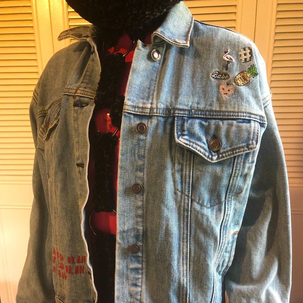 Small Forever 21 Embroidered Jean Jacket